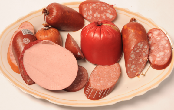 Wurst Platte mit aufgeschnittener Wurst